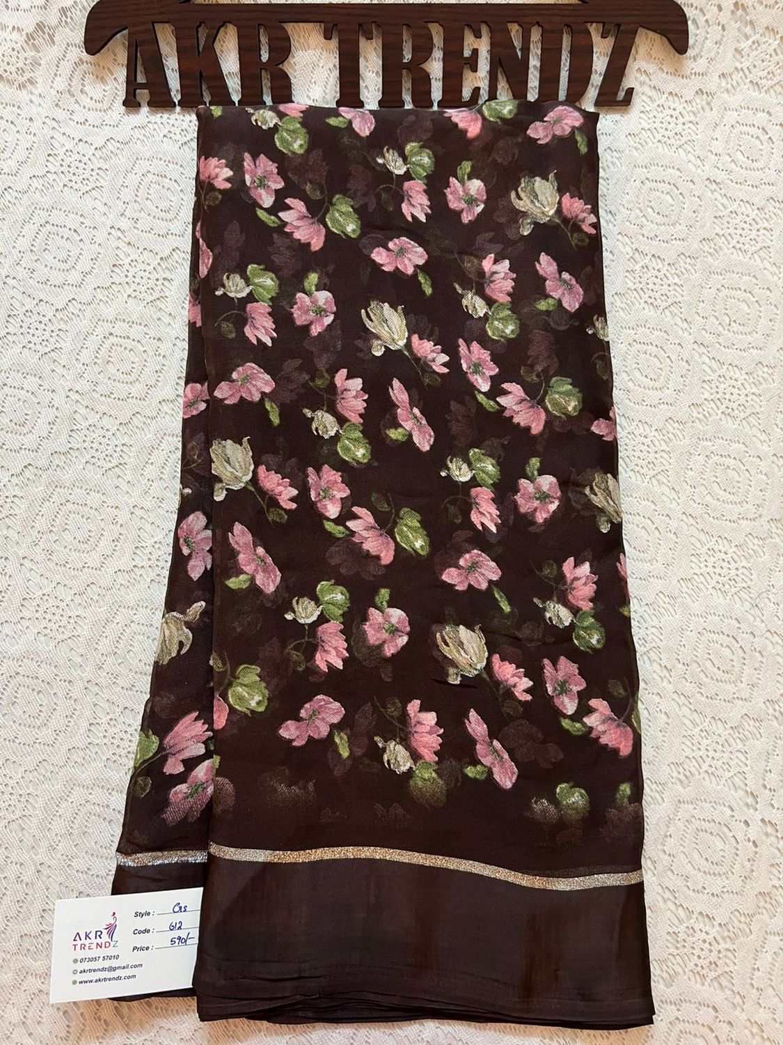 ​Satin Border Georgette sareee