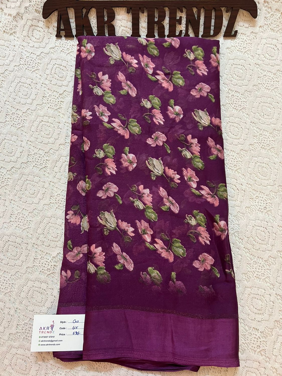 ​Satin Border Georgette sareee