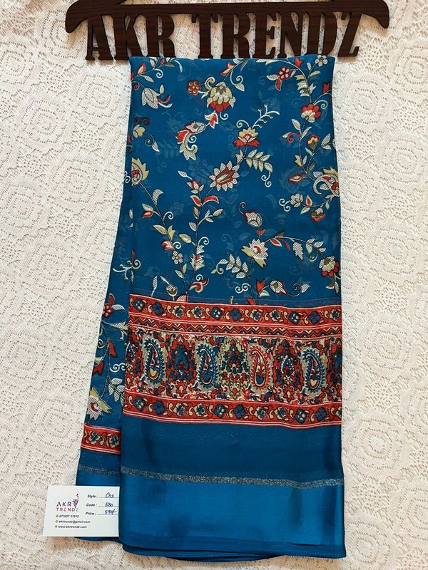 Satin Border Georgette sareee
