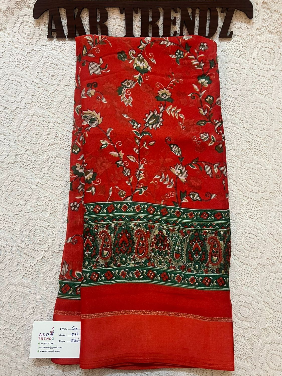 Satin Border Georgette sareee