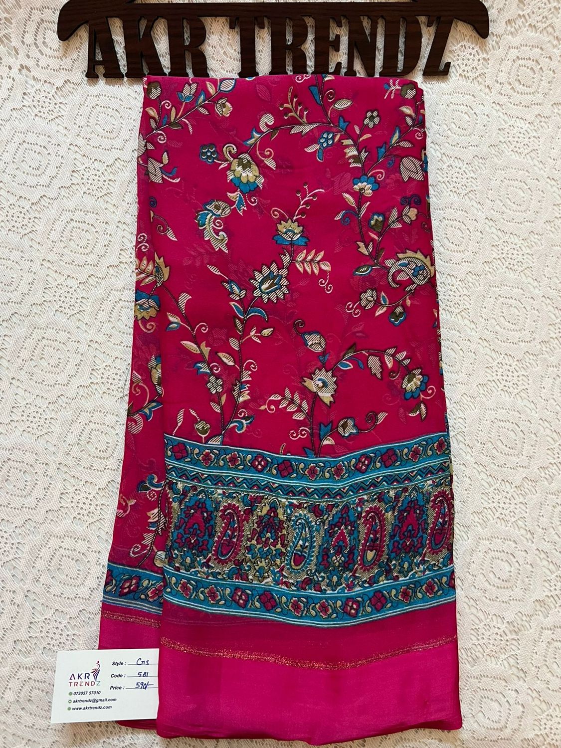 Satin Border Georgette sareee