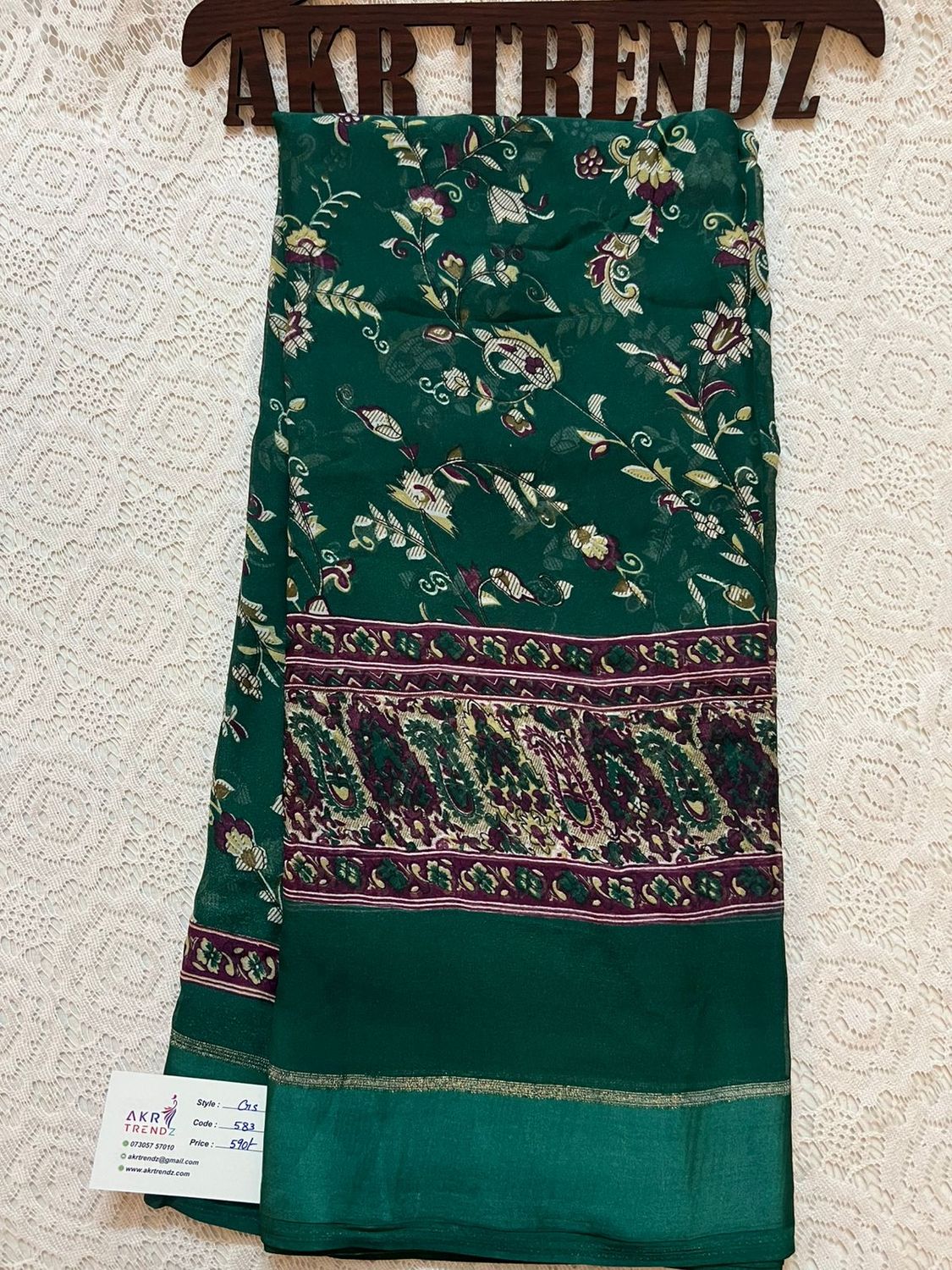 Satin Border Georgette sareee