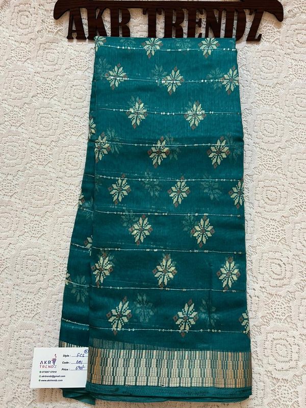 Sequence Fancy cotton sarees
