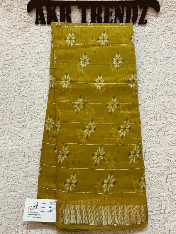Sequence Fancy cotton sarees