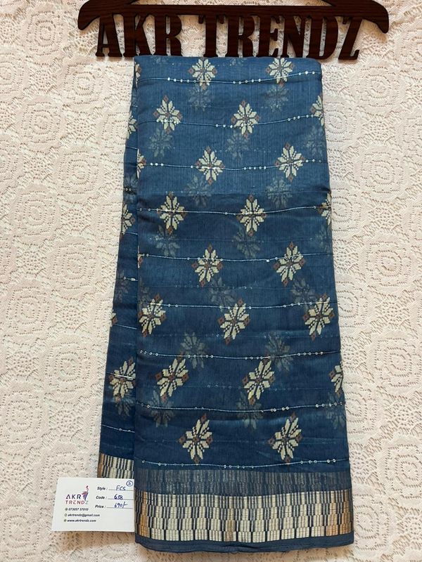 Sequence Fancy cotton sarees