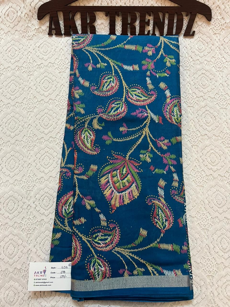 Thin Border printed silk sarees​