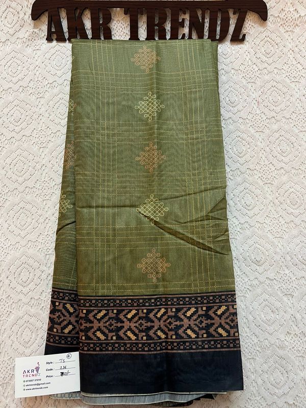 Digital Print chanderi silk sarees​