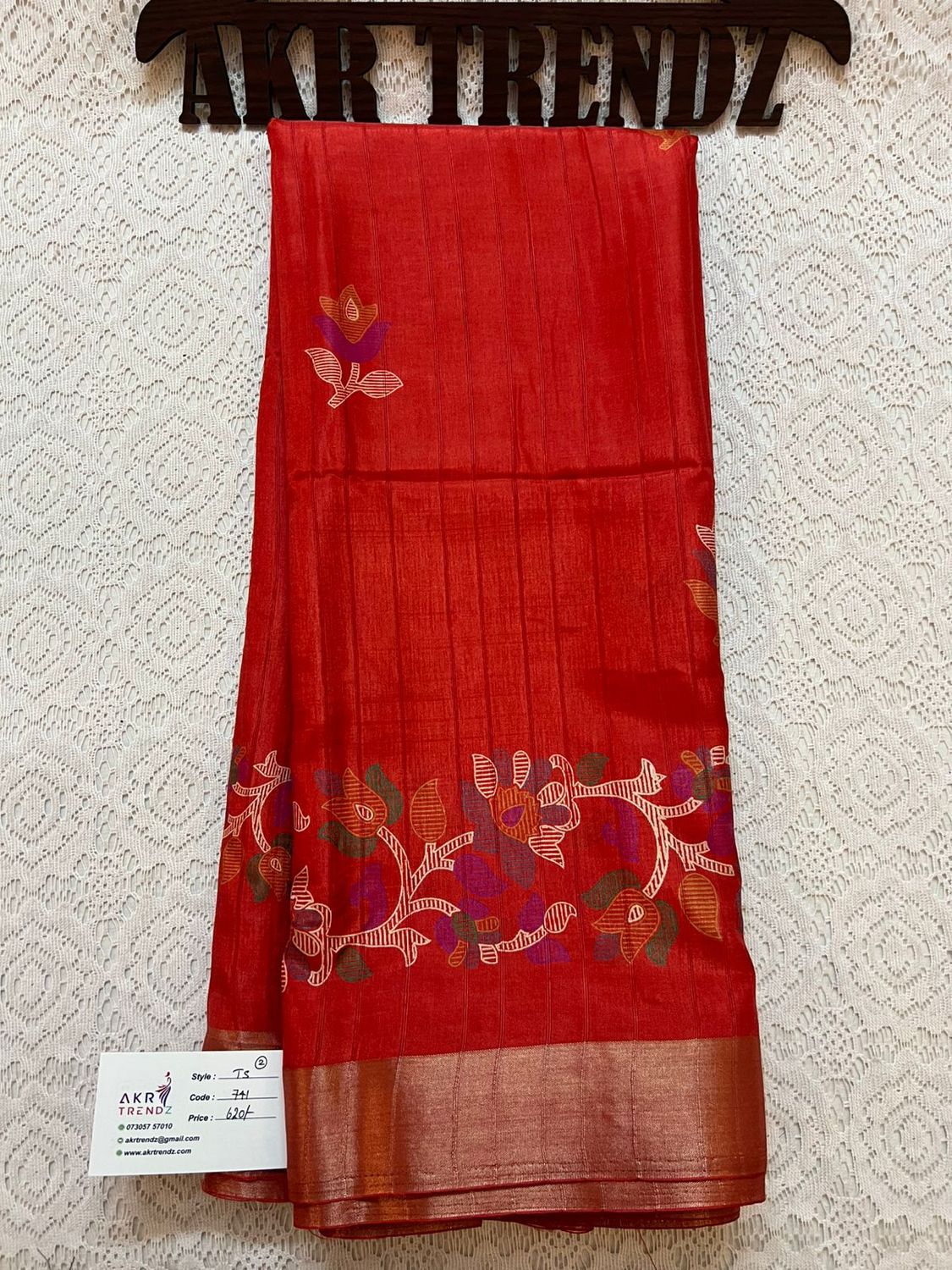 Printed soft silk sarees