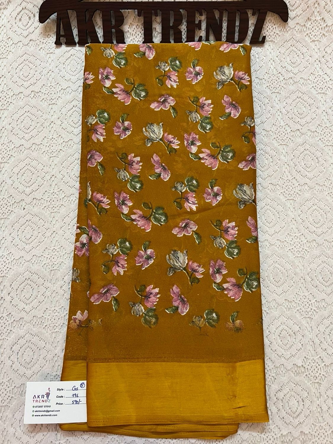Satin Border Georgette sareee