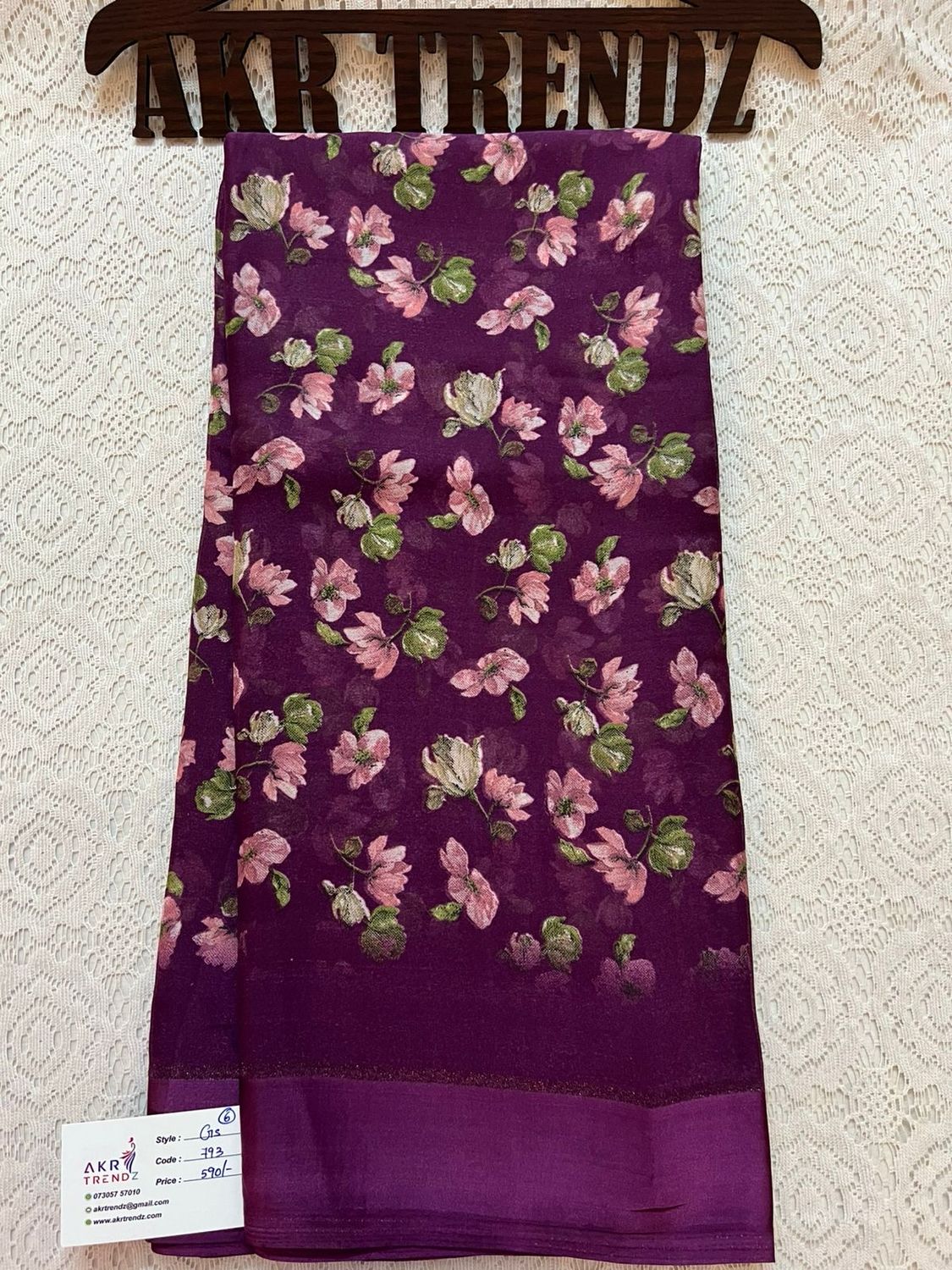 Satin Border Georgette sareee