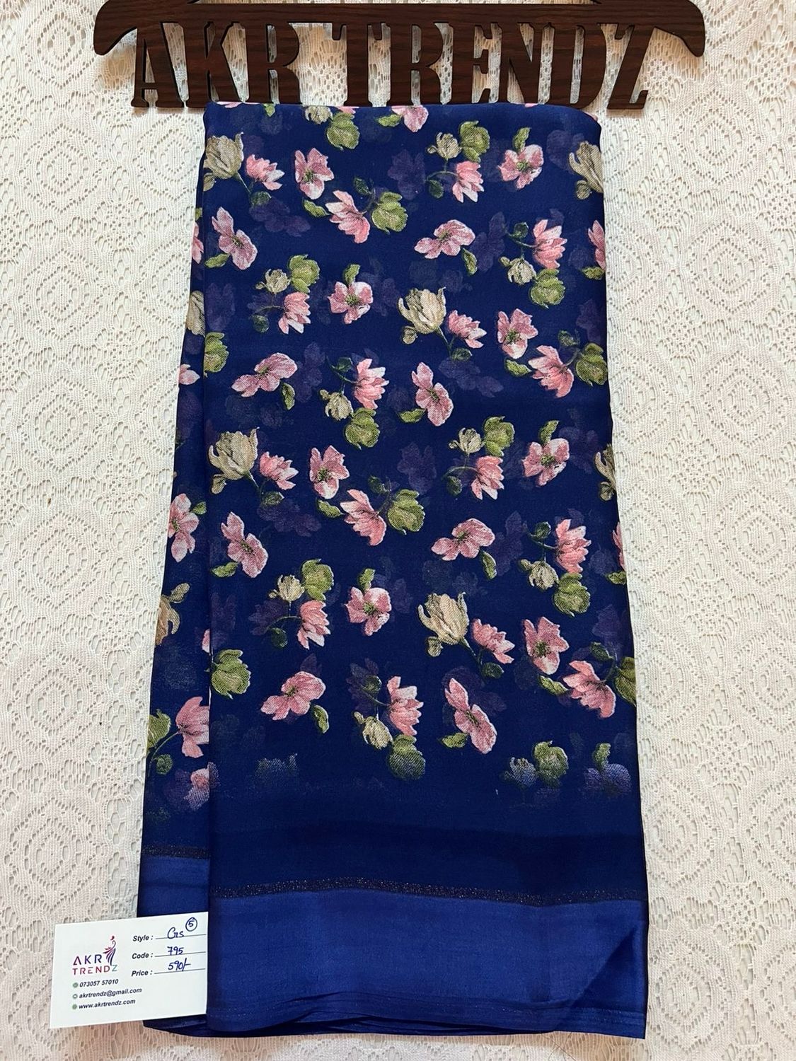 Satin Border Georgette sareee