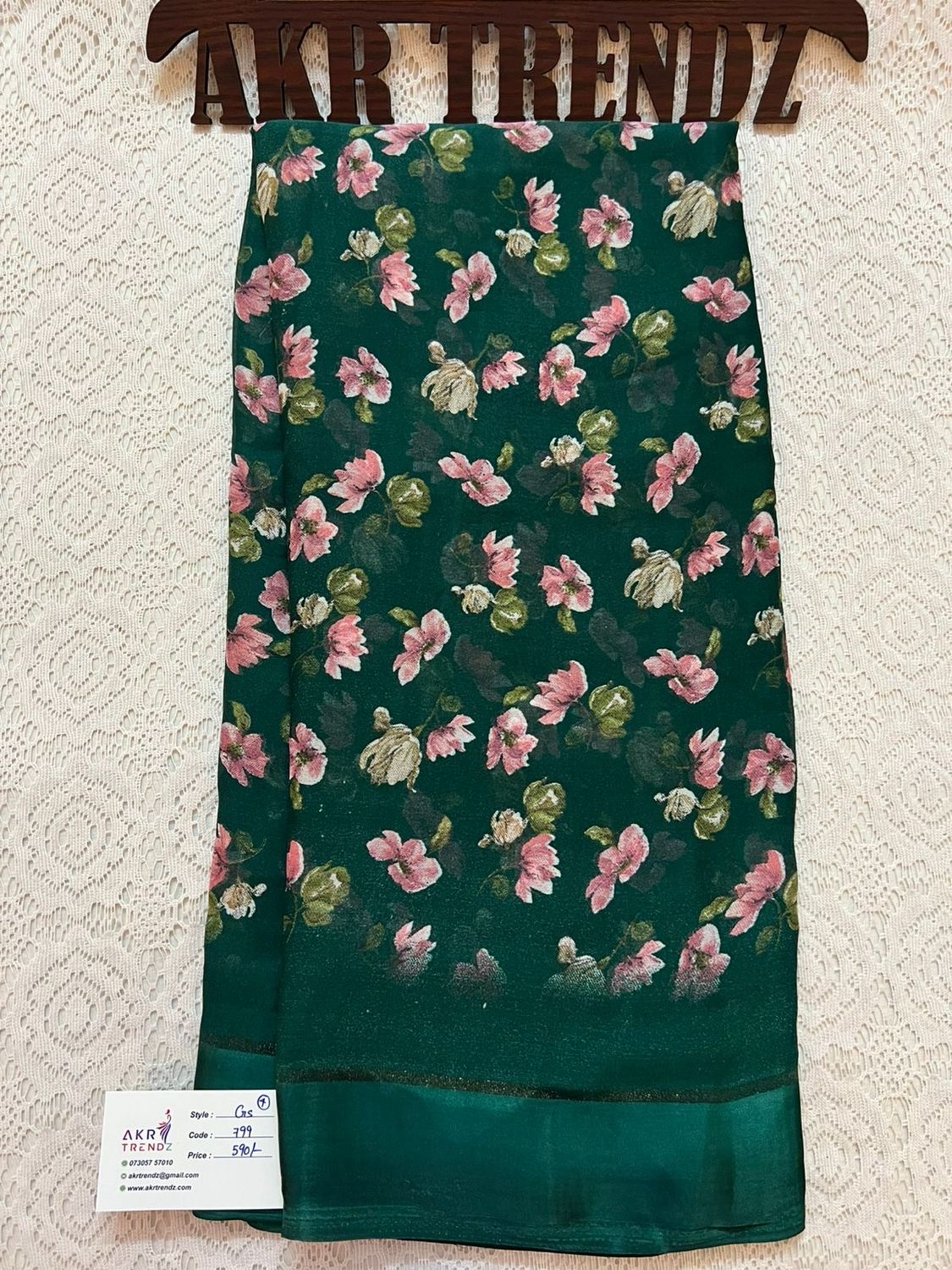 Satin Border Georgette sareee