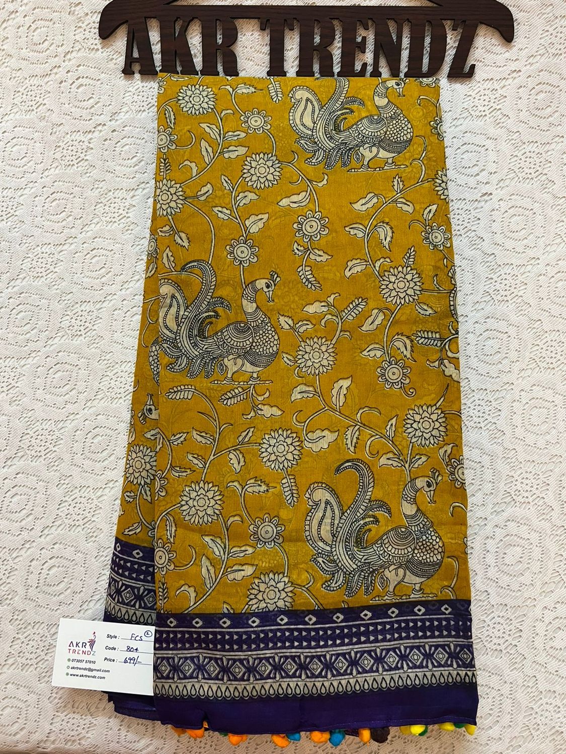 Kalamkari Fancy cotton sarees