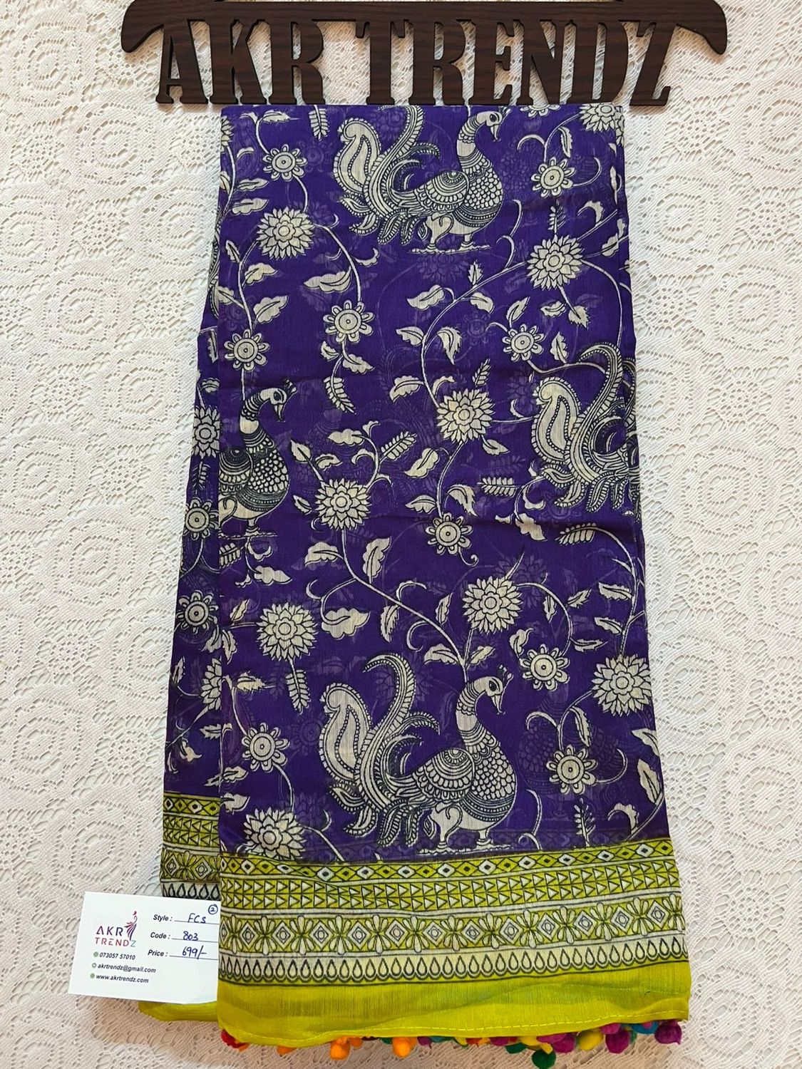 Kalamkari Fancy cotton sarees