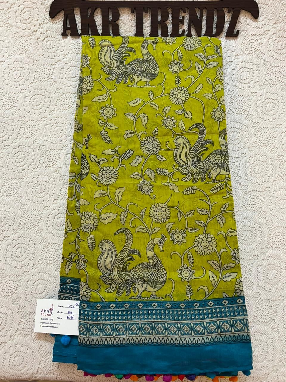 Kalamkari Fancy cotton sarees