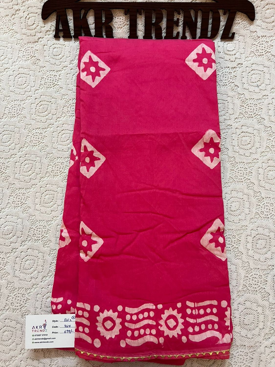 Batik print soft cotton sarees​