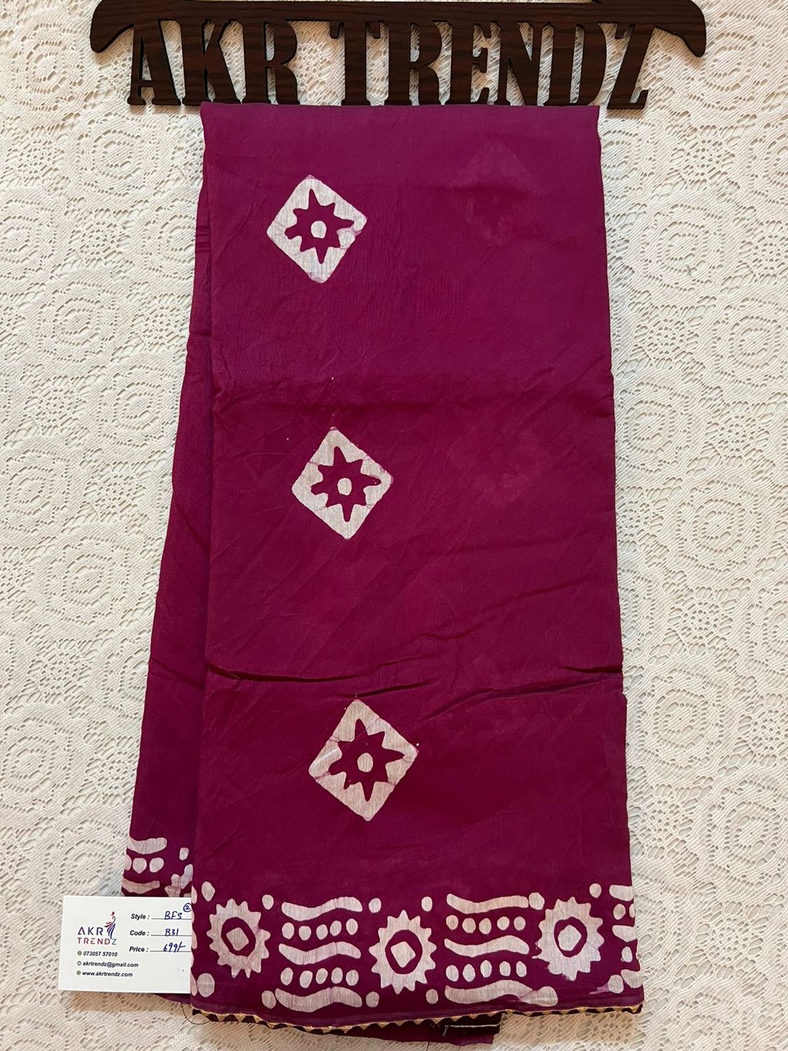 Batik print soft cotton sarees​