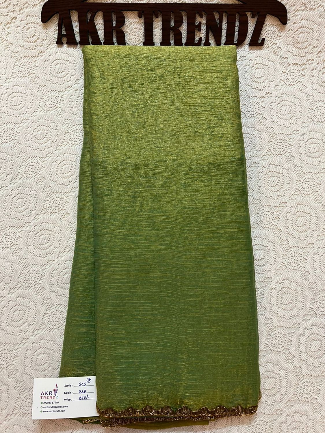 Designer shimmer chiffon sarees​
