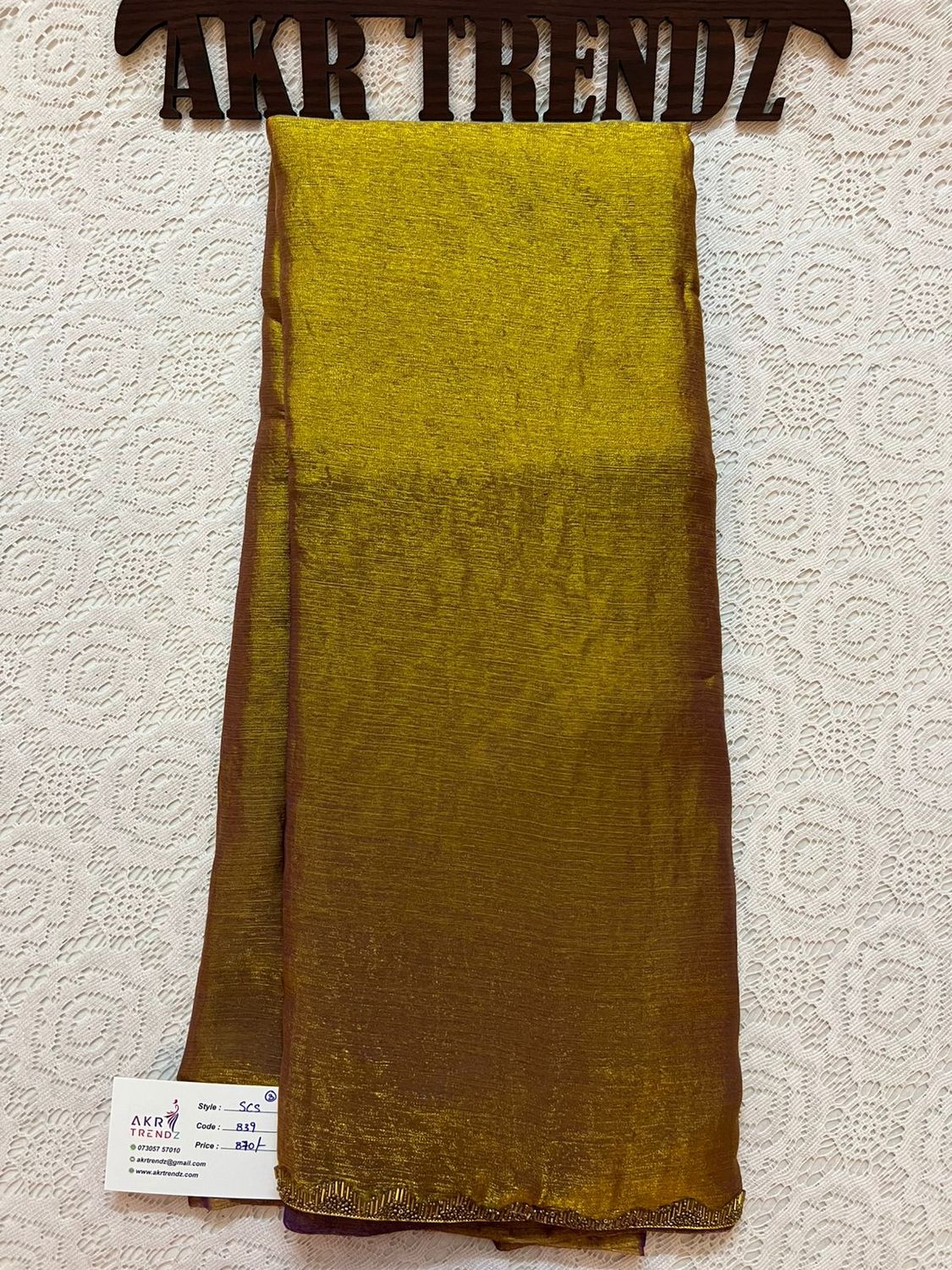 Designer shimmer chiffon sarees​