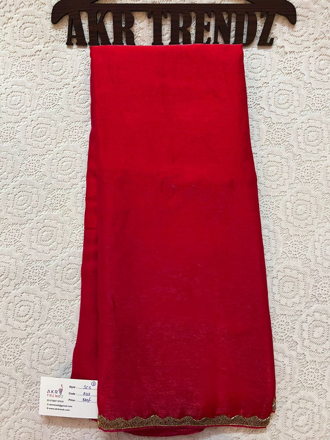 Designer shimmer chiffon sarees​