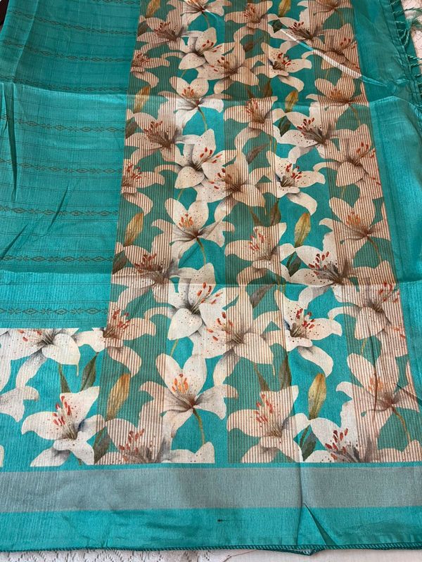 Floral Tussar silk sarees​