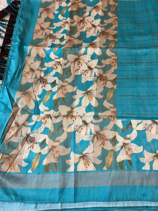 Floral Tussar silk sarees