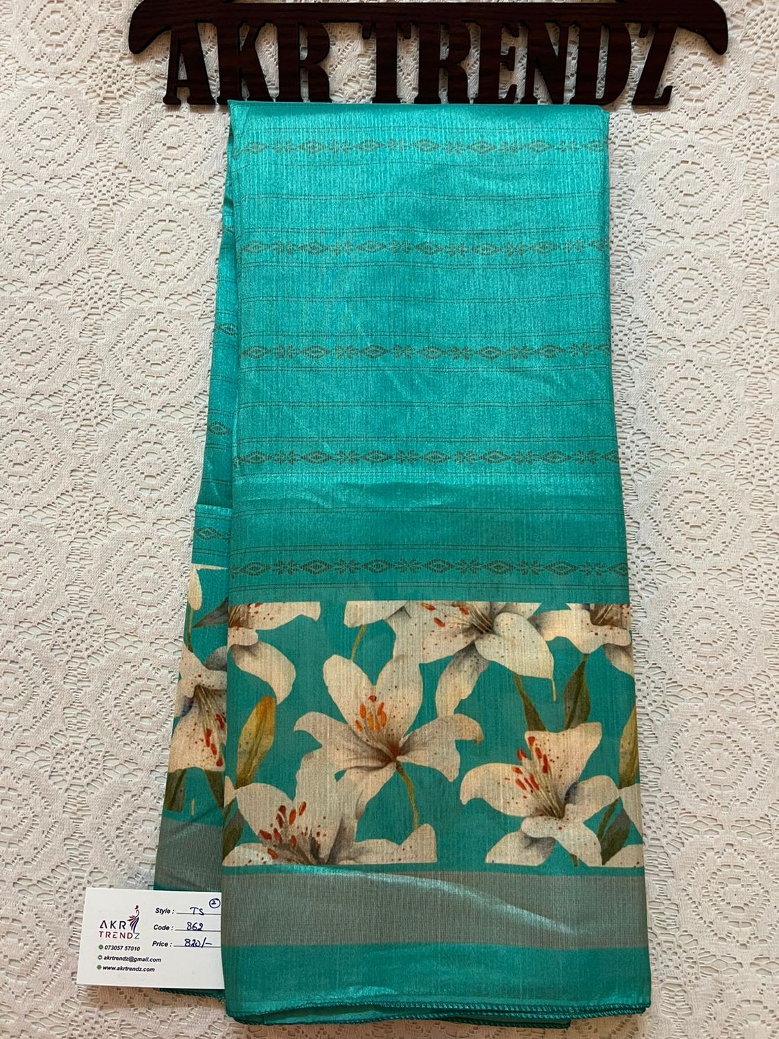 Floral Tussar silk sarees​