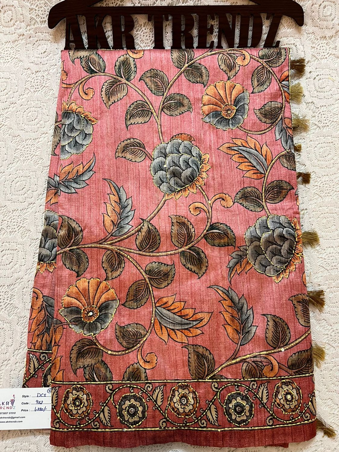 Kantha work chanderi silk sarees​