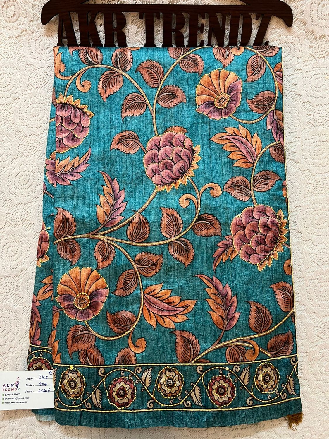 Kantha work chanderi silk sarees​