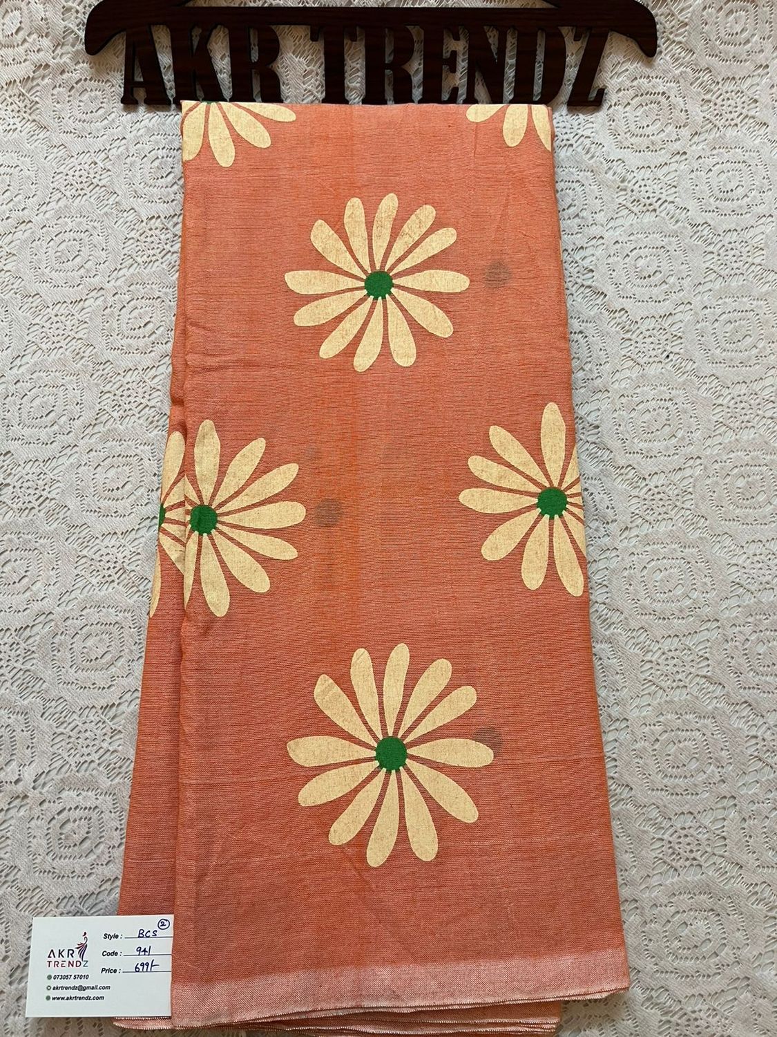 Daisy khadi cotton sarees​