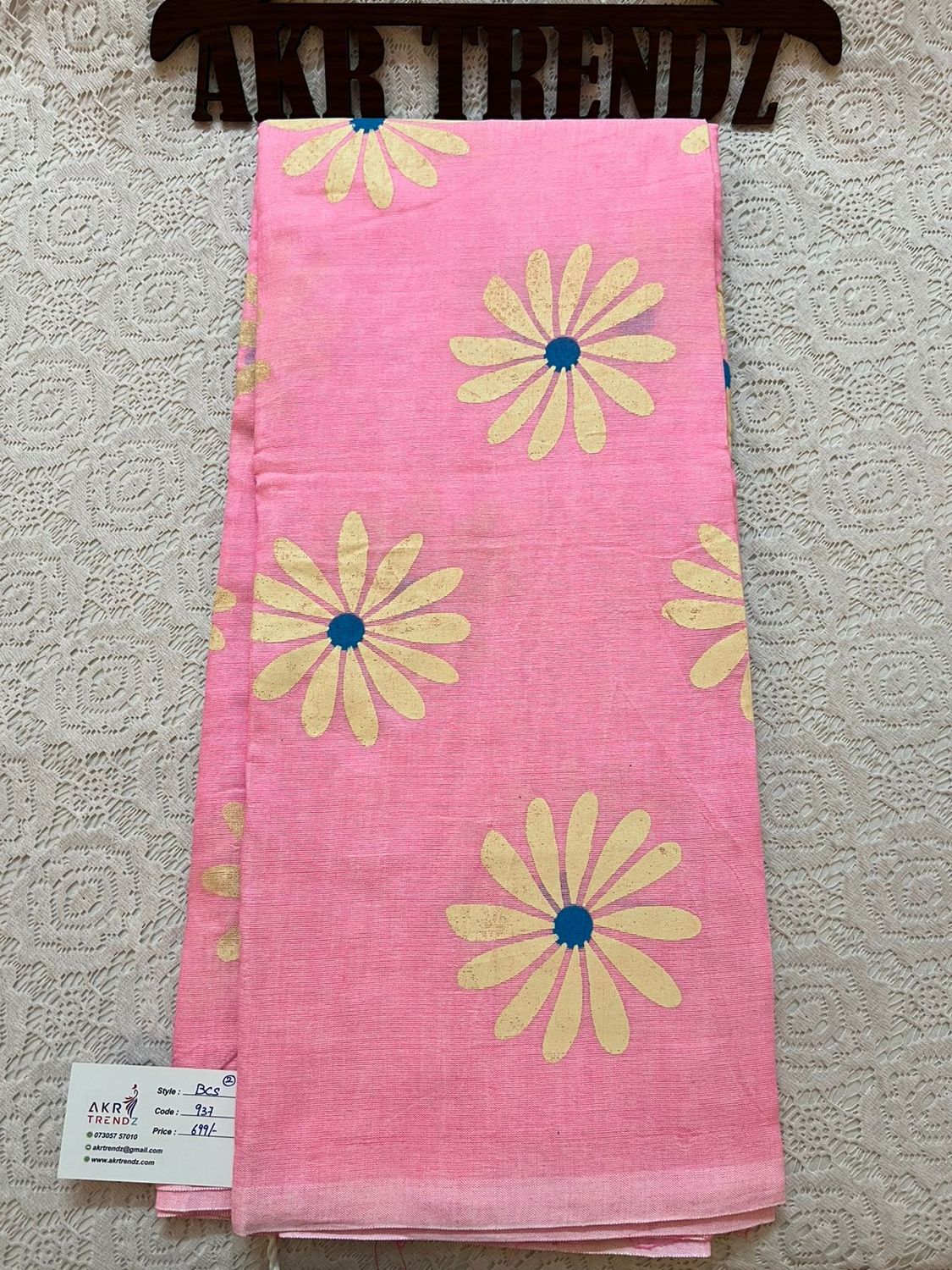 Daisy khadi cotton sarees​
