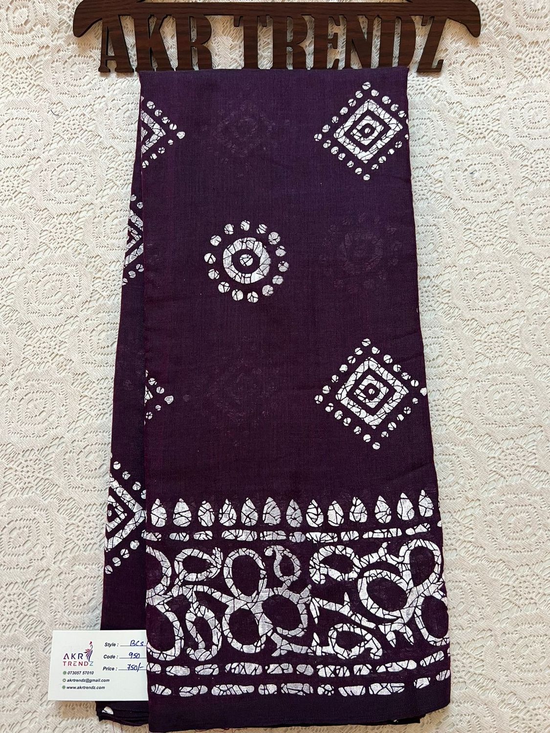Batik print Khadi cotton sarees​