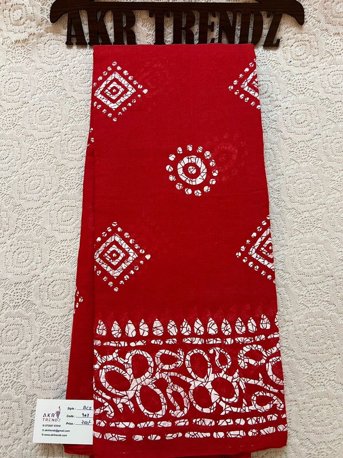 Batik print Khadi cotton sarees​