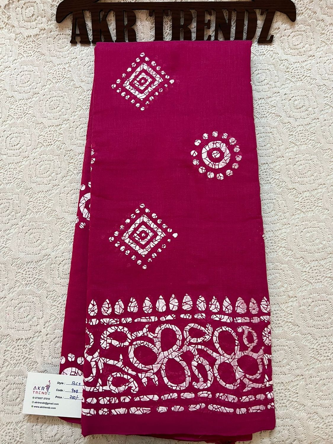 Batik print Khadi cotton sarees​