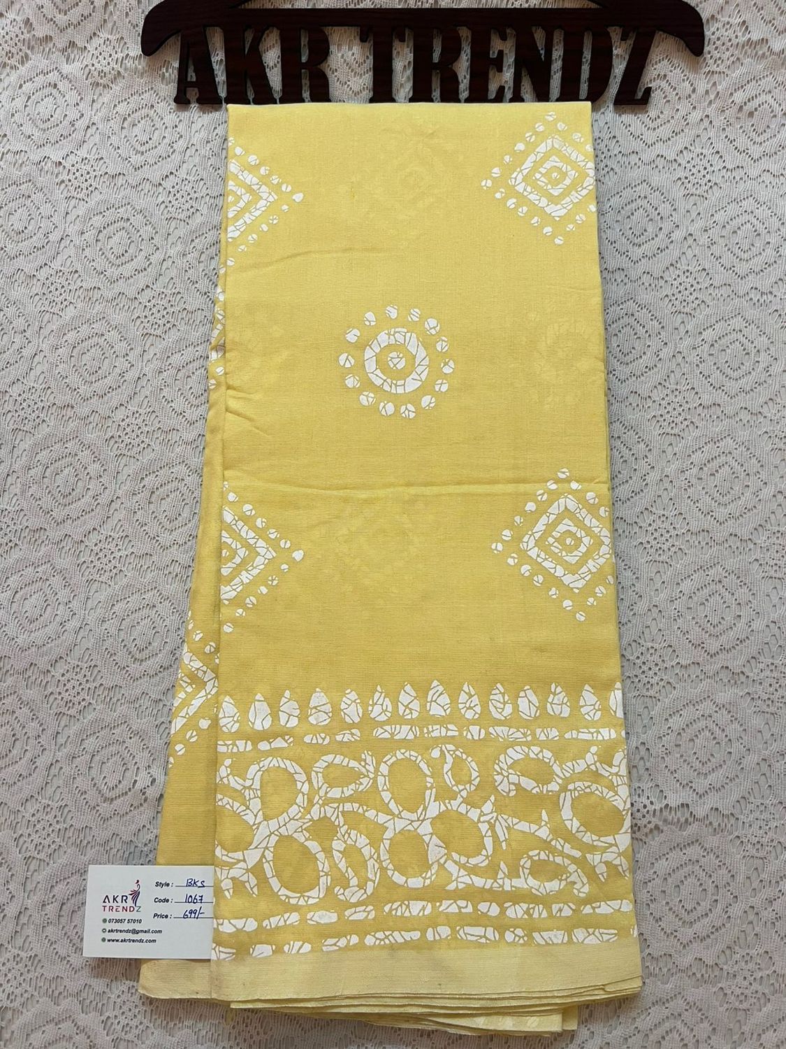 Batik print Khadi cotton sarees