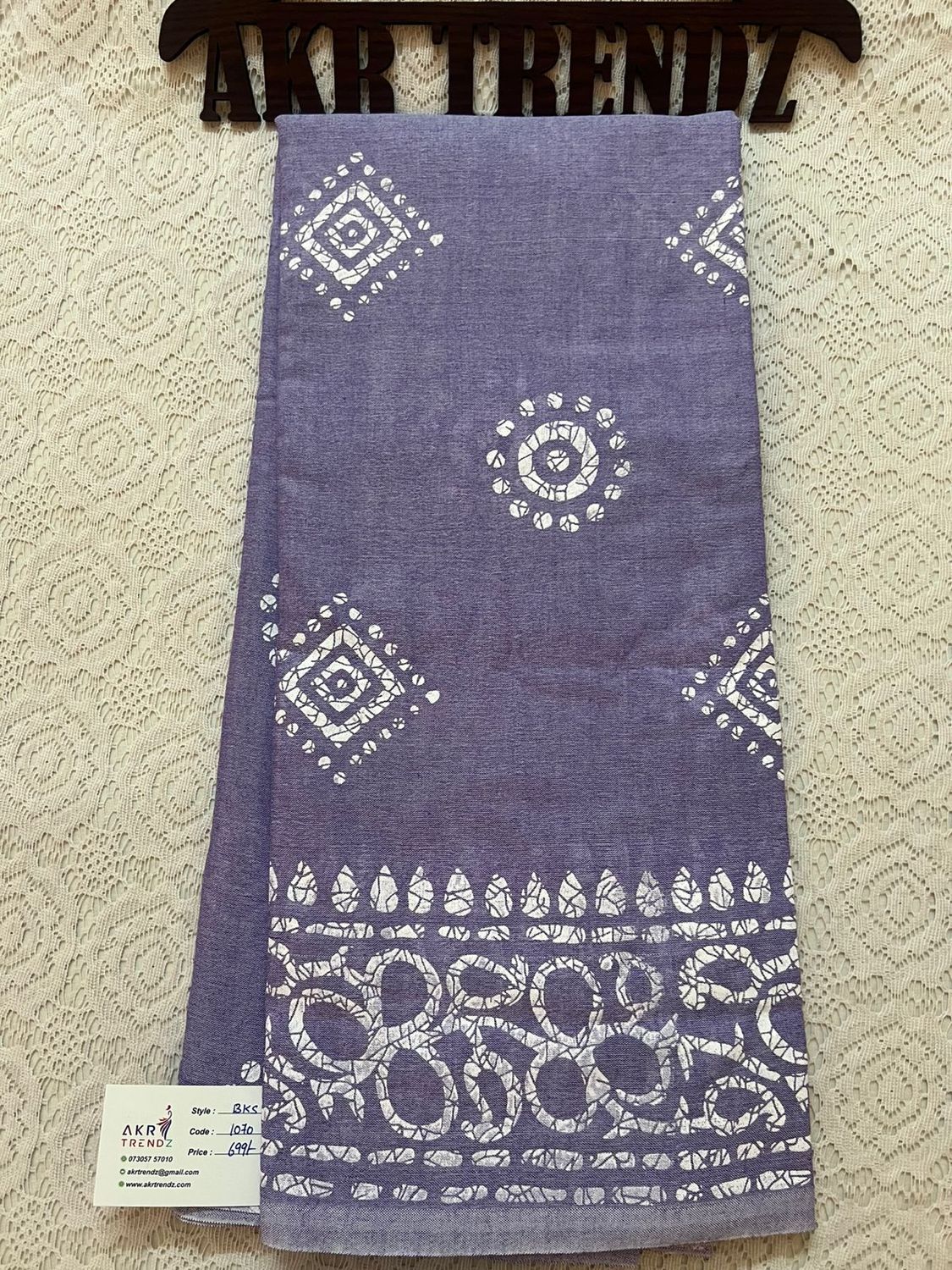 Batik print Khadi cotton sarees