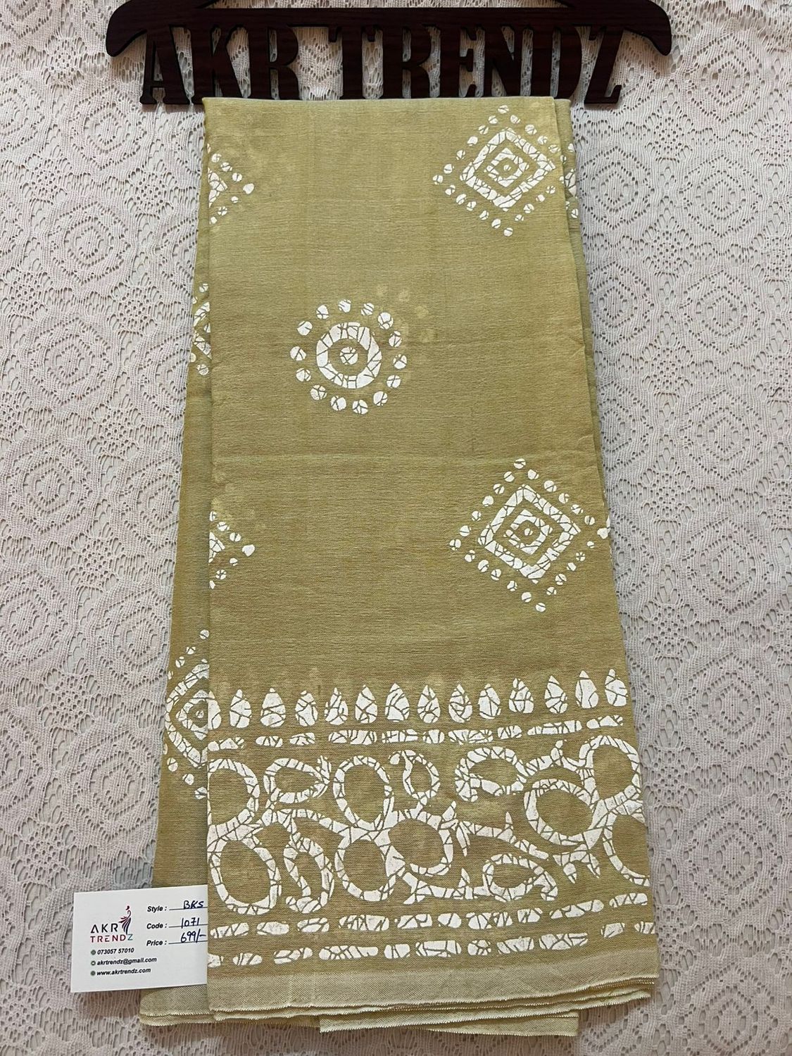Batik print Khadi cotton sarees