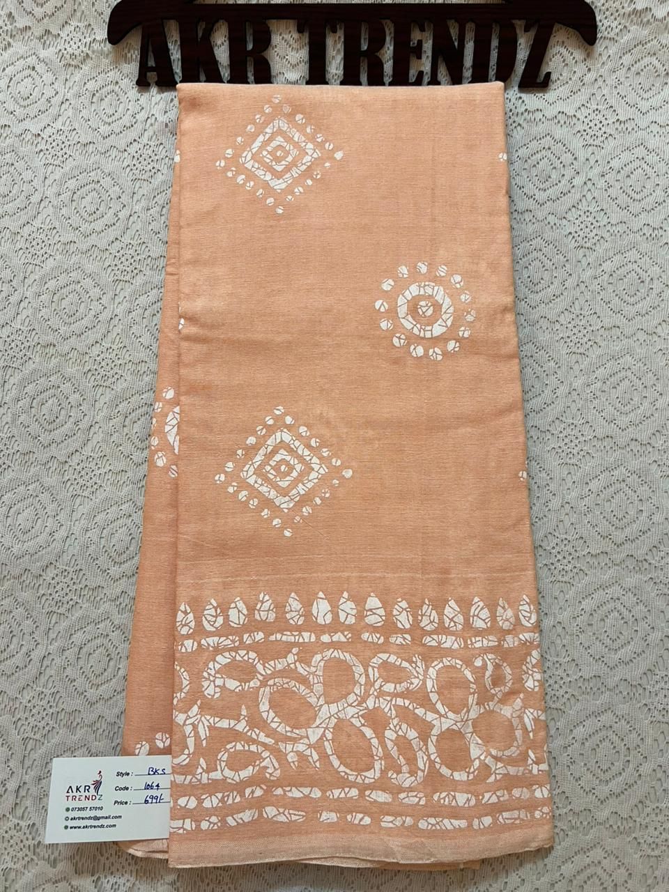 Batik print Khadi cotton sarees