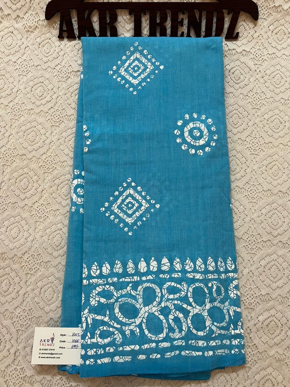 Batik print Khadi cotton sarees