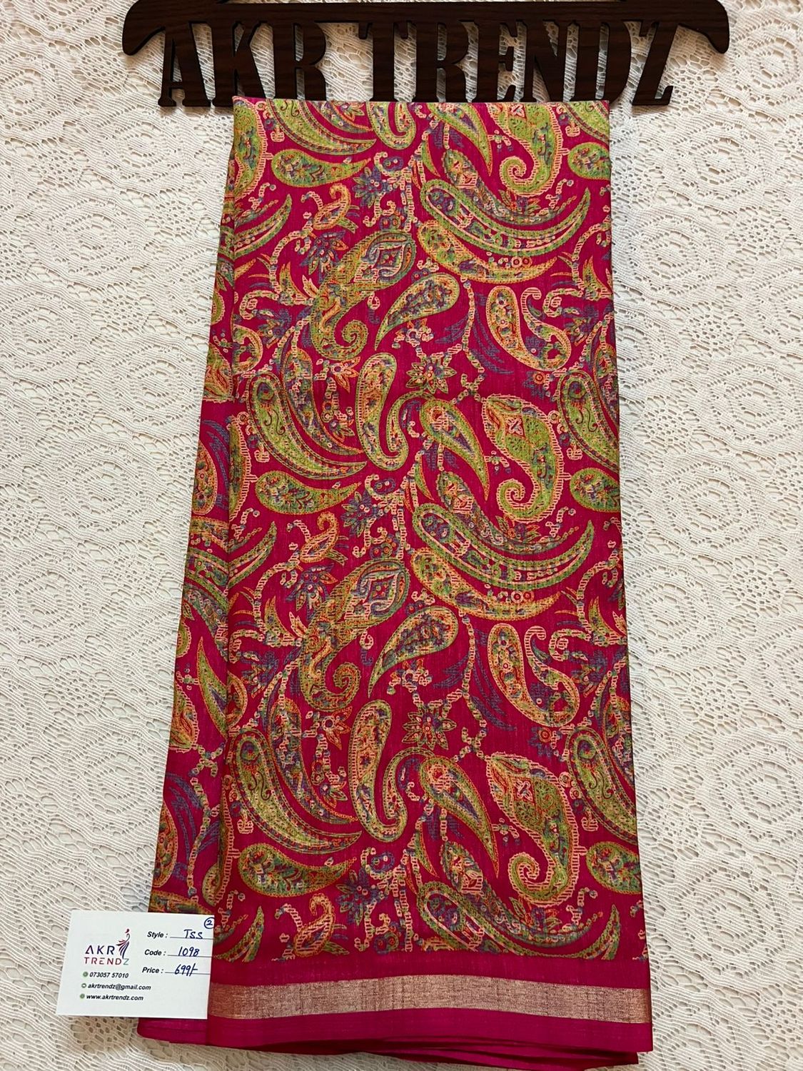 ​Thin Border printed silk sarees