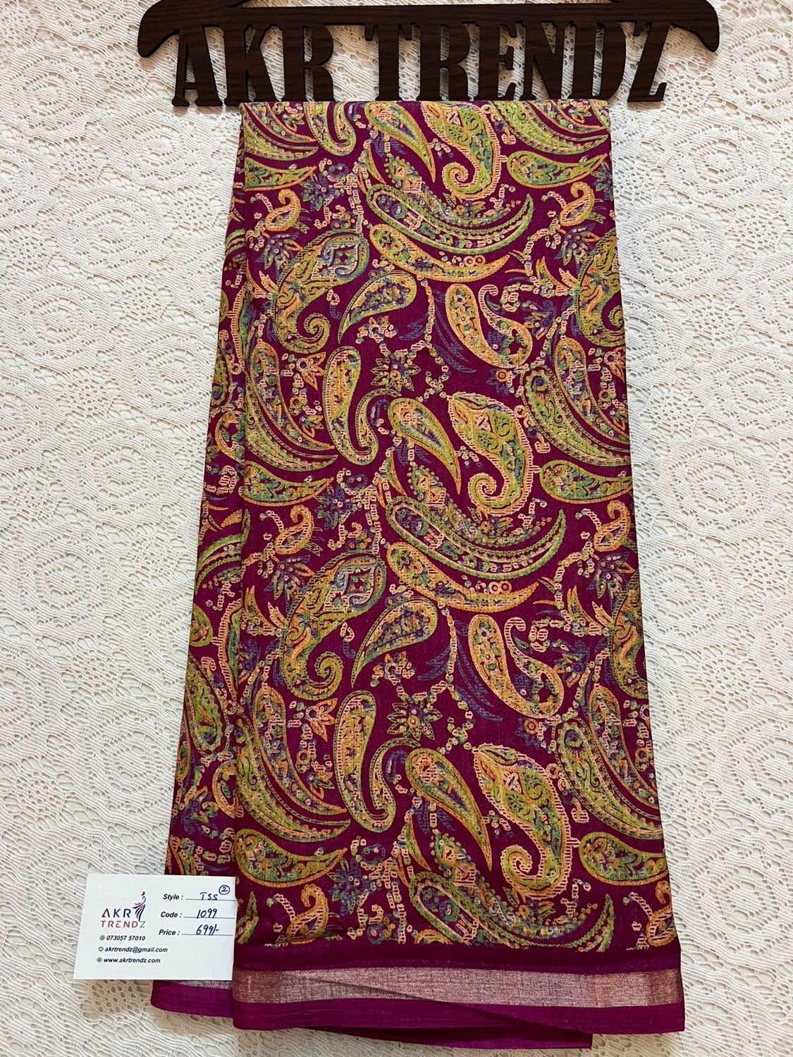 ​Thin Border printed silk sarees