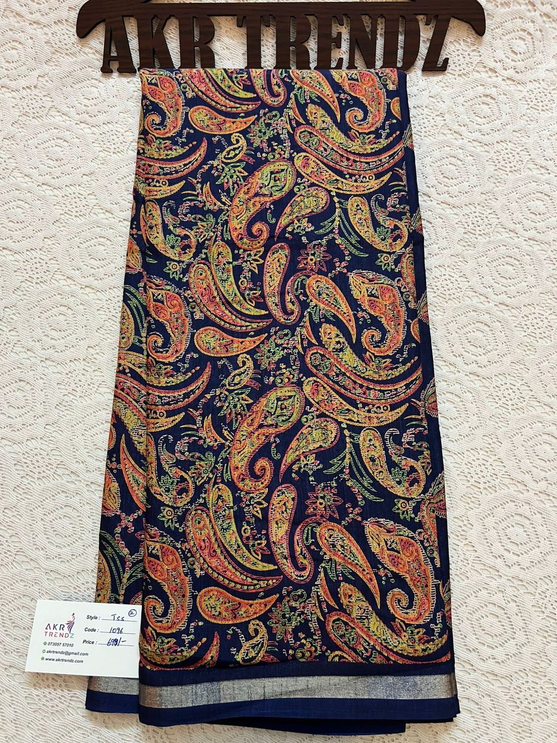 ​Thin Border printed silk sarees