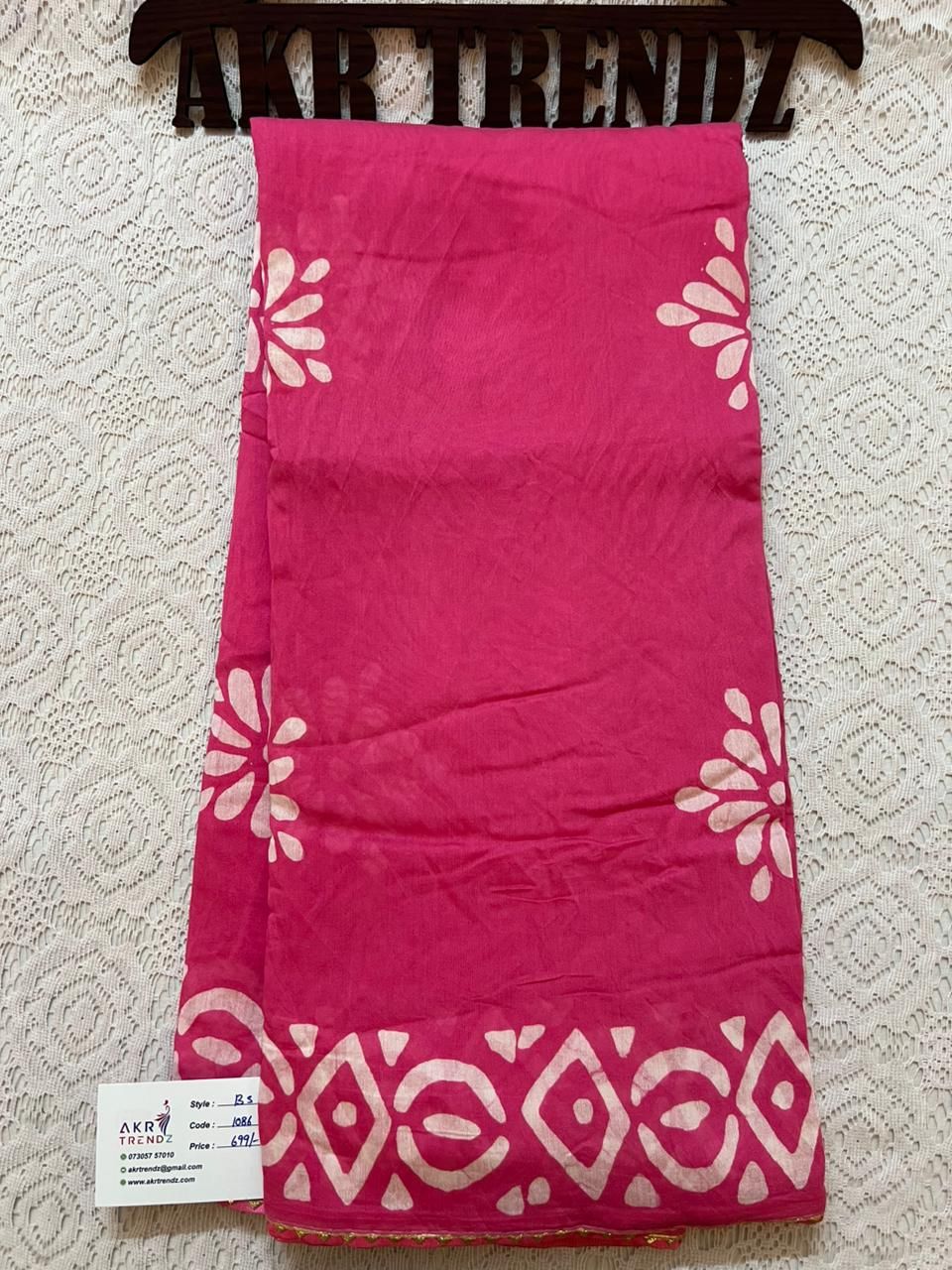Batik print soft cotton sarees