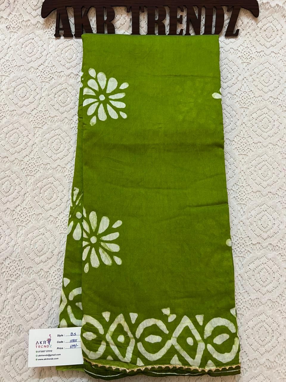 Batik print soft cotton sarees