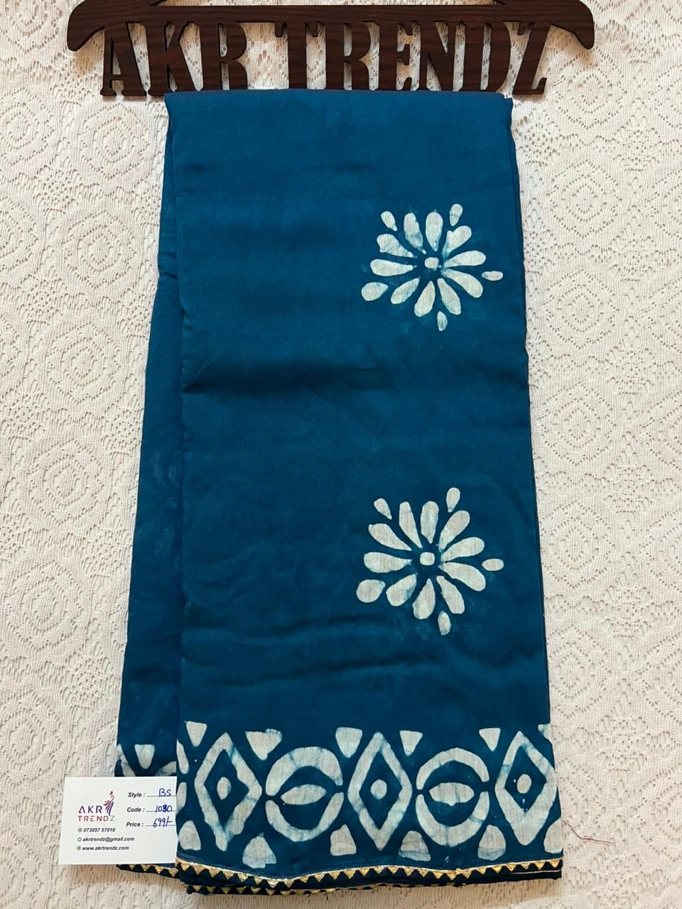 Batik print soft cotton sarees
