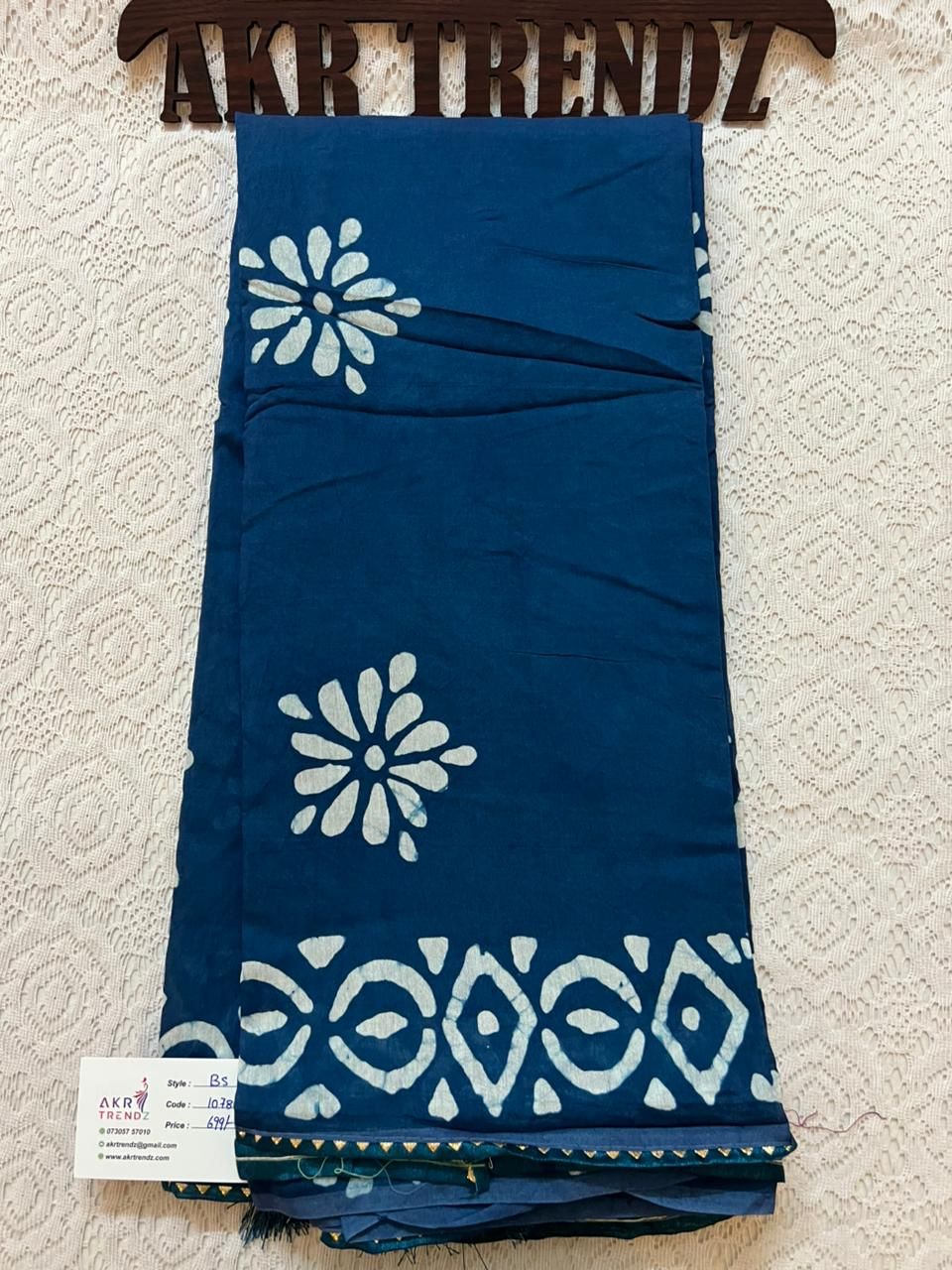 Batik print soft cotton sarees