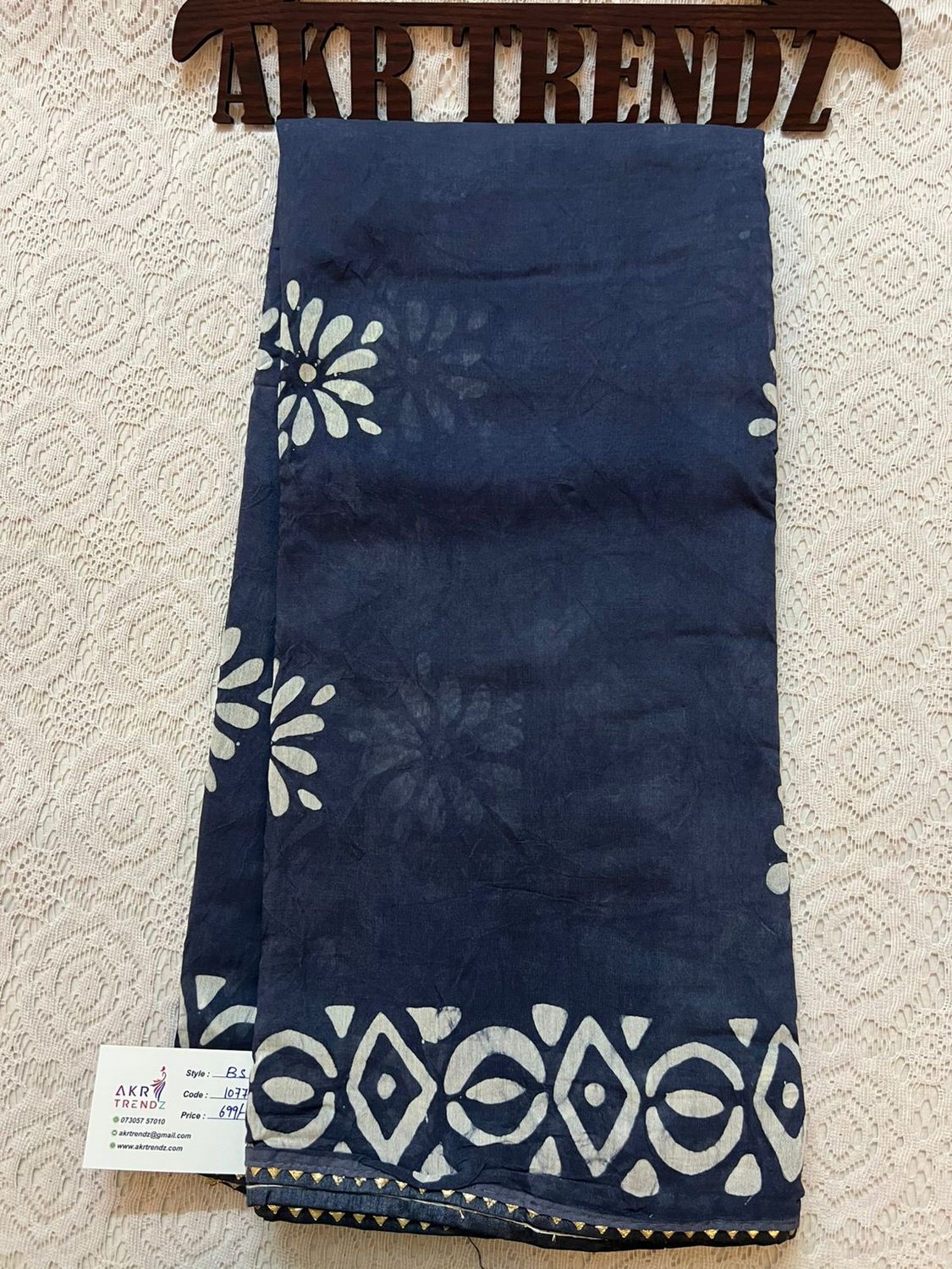 Batik print soft cotton sarees