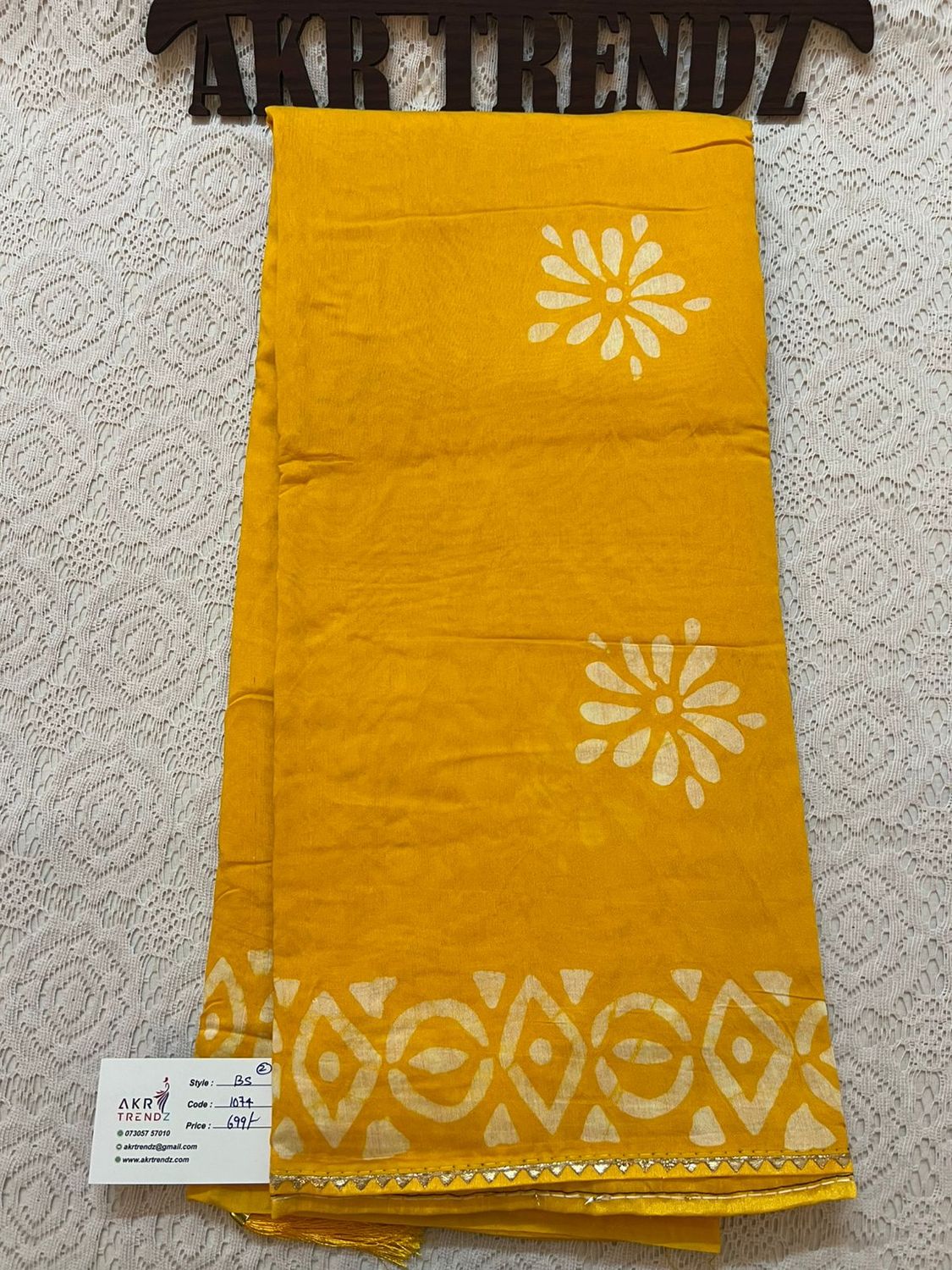 Batik print soft cotton sarees