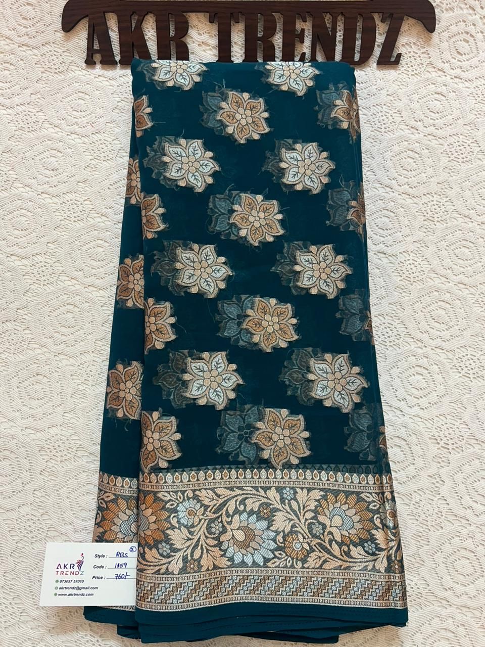 ​Jacquard Border Georgette sarees​
