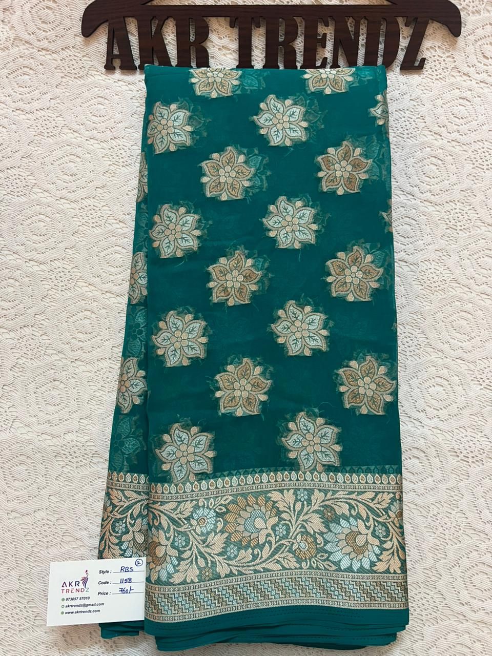 ​Jacquard Border Georgette sarees​